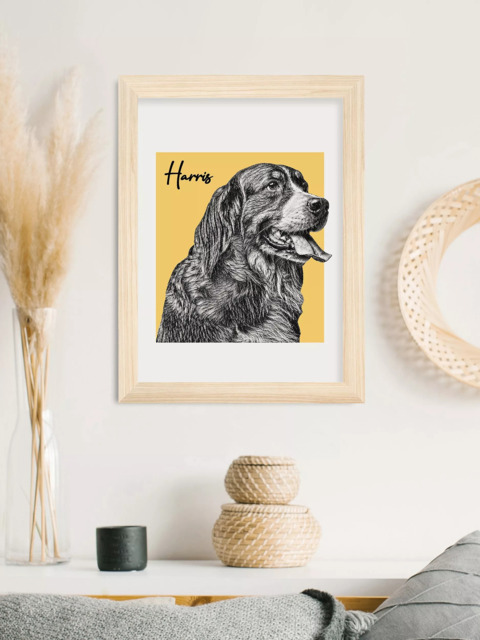 Treat Republic Personalised Sketched Pet Framed Print - image 1