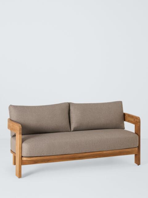 John Lewis Terra Teak Wood 2-Seater Garden Sofa - image 1