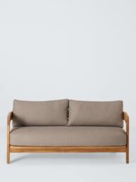 John Lewis Terra Teak Wood 2-Seater Garden Sofa - thumbnail 3