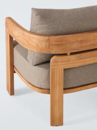 John Lewis Terra Teak Wood 2-Seater Garden Sofa - thumbnail 5
