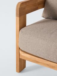 John Lewis Terra Teak Wood 2-Seater Garden Sofa - thumbnail 6