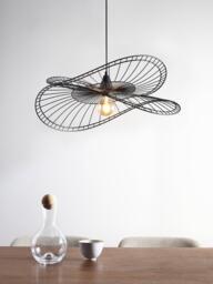John Lewis Hiko Dual Layer 60 Pendant Ceiling Light, Black - thumbnail 2