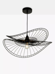 John Lewis Hiko Dual Layer 60 Pendant Ceiling Light, Black - thumbnail 4