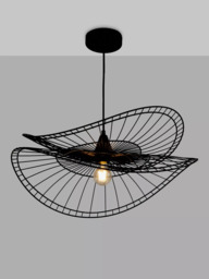 John Lewis Hiko Dual Layer 60 Pendant Ceiling Light, Black - thumbnail 1