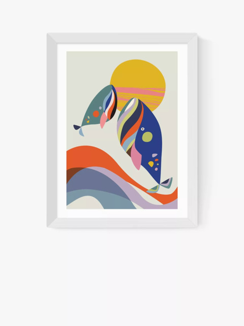 EAST END PRINTS Rachel Lee 'Whales' Framed Print