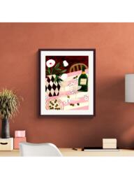 John Lewis Emily Daborn 'Champers & Dominoes' Framed Print & Mount, 63 x 53cm - thumbnail 2