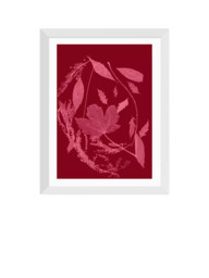 EAST END PRINTS Herald Black 'Red Foliage' Framed Print