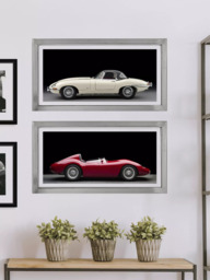 Brookpace Lascelles 'Jaguar E-Type' Car Framed Print, 49 x 99cm, White/Black - thumbnail 2