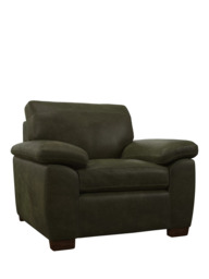 John Lewis Camden Leather Armchair, Dark Leg