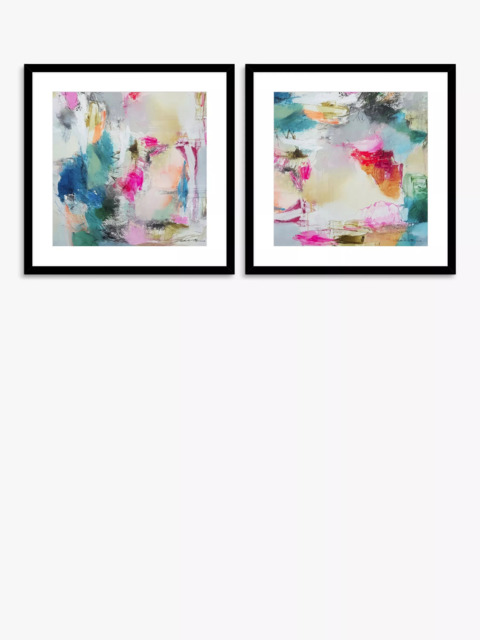 John Lewis Natasha Barnes 'Tunbridge' Embellished Framed Print, Set of 2, 61.5 x 61.5cm, Multi - image 1