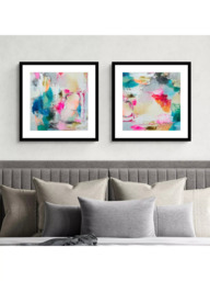 John Lewis Natasha Barnes 'Tunbridge' Embellished Framed Print, Set of 2, 61.5 x 61.5cm, Multi - thumbnail 2