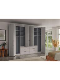 John Lewis Osaka 3m Bi-Fold Wardrobe with 8 Glass Doors & 6 Glass Drawers - thumbnail 3