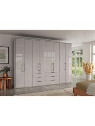 John Lewis Osaka 3m Bi-Fold Wardrobe with 8 Glass Doors & 6 Glass Drawers - thumbnail 2
