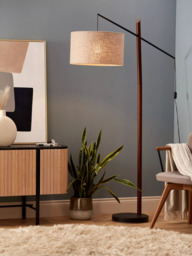John Lewis Fishing Rod Floor Lamp, Walnut - thumbnail 2