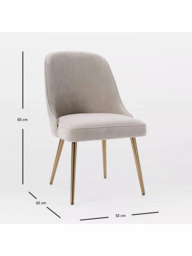 west elm Mid-Century Dining Chair, Silver - thumbnail 4