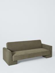 John Lewis Hush 3 Seater Sofa Bed, Green Chenille
