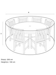 John Lewis Round 150cm Garden Table & 4-6 Chairs Set Furniture Cover - thumbnail 6