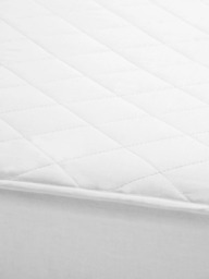 John Lewis Pure Cotton Comfort Mattress Protector, White, Cotbed - thumbnail 2