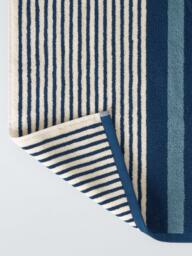 John Lewis Harlyn Stripe Towels, Blue - thumbnail 2