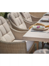 Bramblecrest Monterey Woven 8-Seater Garden Dining Table & Chairs Set, Sandstone - thumbnail 3