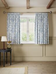John Lewis Tansy Pair Blackout Lined Pencil Pleat Curtains, Blue/Yellow - thumbnail 6