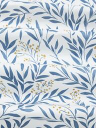 John Lewis Tansy Pair Blackout Lined Pencil Pleat Curtains, Blue/Yellow - thumbnail 2
