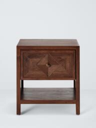 John Lewis Padmina 1 Drawer Bedside Table, FSC-Certified (Acacia Wood), Café - thumbnail 2