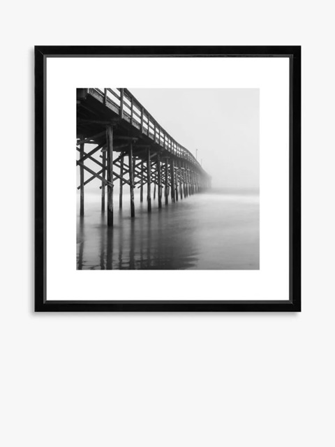 Brookpace Lascelles 'Pier 2' Framed Print & Mount, 56 x 56cm, Black/White - image 1