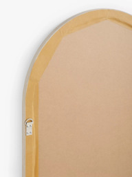 John Lewis Arched Wood Frame Window Wall Mirror, 140 x 70cm, Taupe - thumbnail 3