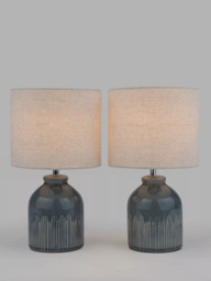 John Lewis Carlow Ceramic Table Lamp, Set of 2 - thumbnail 1