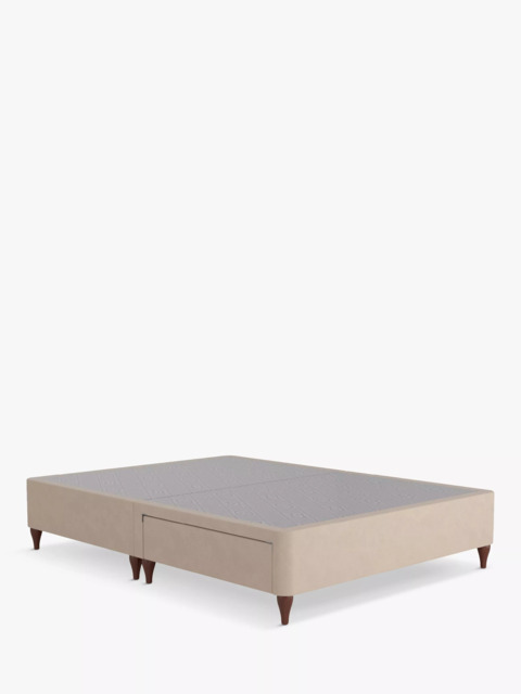 Sealy Posturepedic Exquisite 2 Drawer Divan Base, Rich Oak Legs, Double - image 1