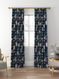 Clarke & Clarke Camile Made to Measure Curtains or Roman Blind, Midnight - thumbnail 3