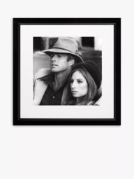Brookpace Lascelles Robert Redford & Barbra Streisand Framed Photographic Print & Mount, 46 x 46cm, Black/White