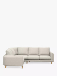 John Lewis Harbour Corner Sofa, Light Leg, Aquaclean Matilda Natural - thumbnail 4