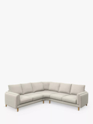 John Lewis Harbour Corner Sofa, Light Leg, Aquaclean Matilda Natural - thumbnail 1