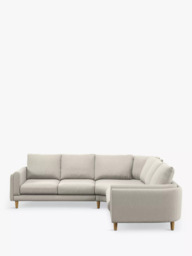 John Lewis Harbour Corner Sofa, Light Leg, Aquaclean Matilda Natural - thumbnail 6