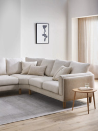 John Lewis Harbour Corner Sofa, Light Leg, Aquaclean Matilda Natural - thumbnail 3