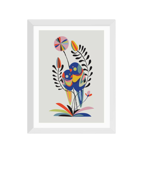 EAST END PRINTS Rachel Lee 'Rainbow Lorikeets' Framed Print