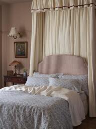 Piglet in Bed Folk Floral Bedding, Dusk Blue - thumbnail 2