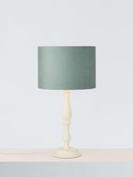 John Lewis Velvet Drum Lampshade, - thumbnail 1