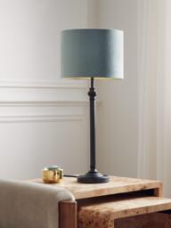John Lewis Velvet Drum Lampshade, - thumbnail 2