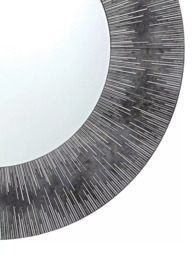 Där Neome Round Wall Mirror, 80cm, Grey/Silver - thumbnail 3
