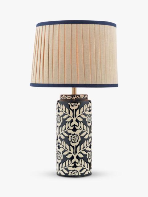 Joules Highclere Glazed Ceramic Base Table Lamp, Navy Blue - image 1