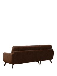 John Lewis Barbican LHF Chaise Leather Sofa, Dark Leg - thumbnail 4