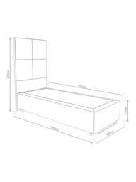 Hypnos Non-Sprung Upholstered Divan Base, Single - thumbnail 3