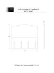 John Lewis Lydia Full Depth Upholstered Headboard, Super King Size - thumbnail 4