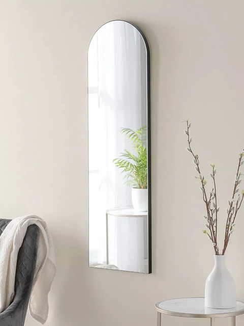 Yearn Delicacy Arched Wood Frame Wall Mirror, 100 x 30cm - image 1