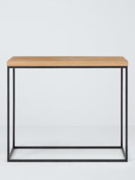 John Lewis Calia Compact Console Table, Solid Oak - thumbnail 2