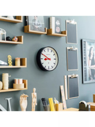 Newgate Clocks The Luggage Analogue Wall Clock, 30cm, Black/Red - thumbnail 5