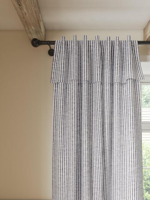 John Lewis Woven Stripe Flop-Over Tab Top Voile Panel - image 1